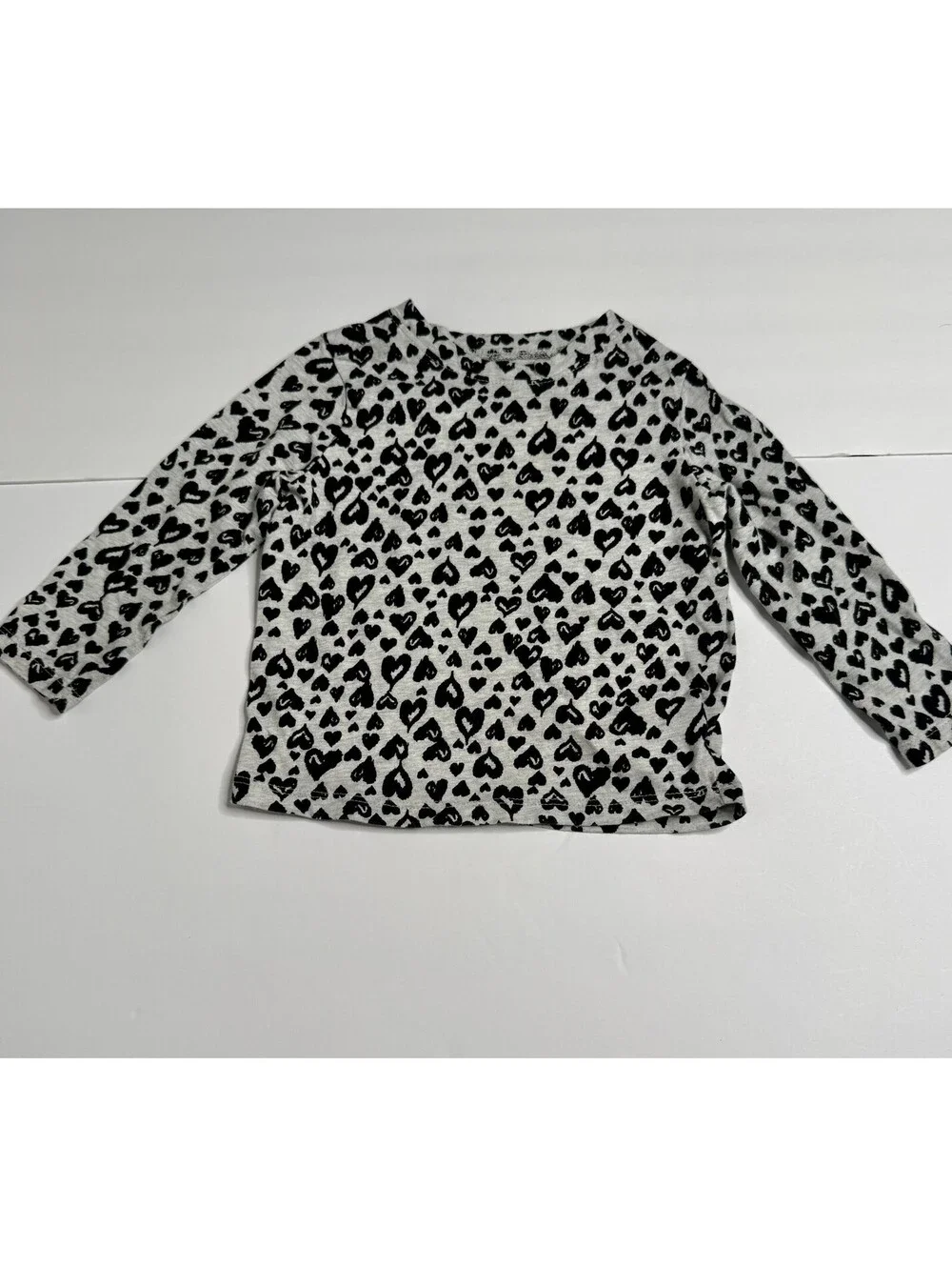Old Navy Toddler Girls Heart Print Long Sleeve Shirt Size 2T